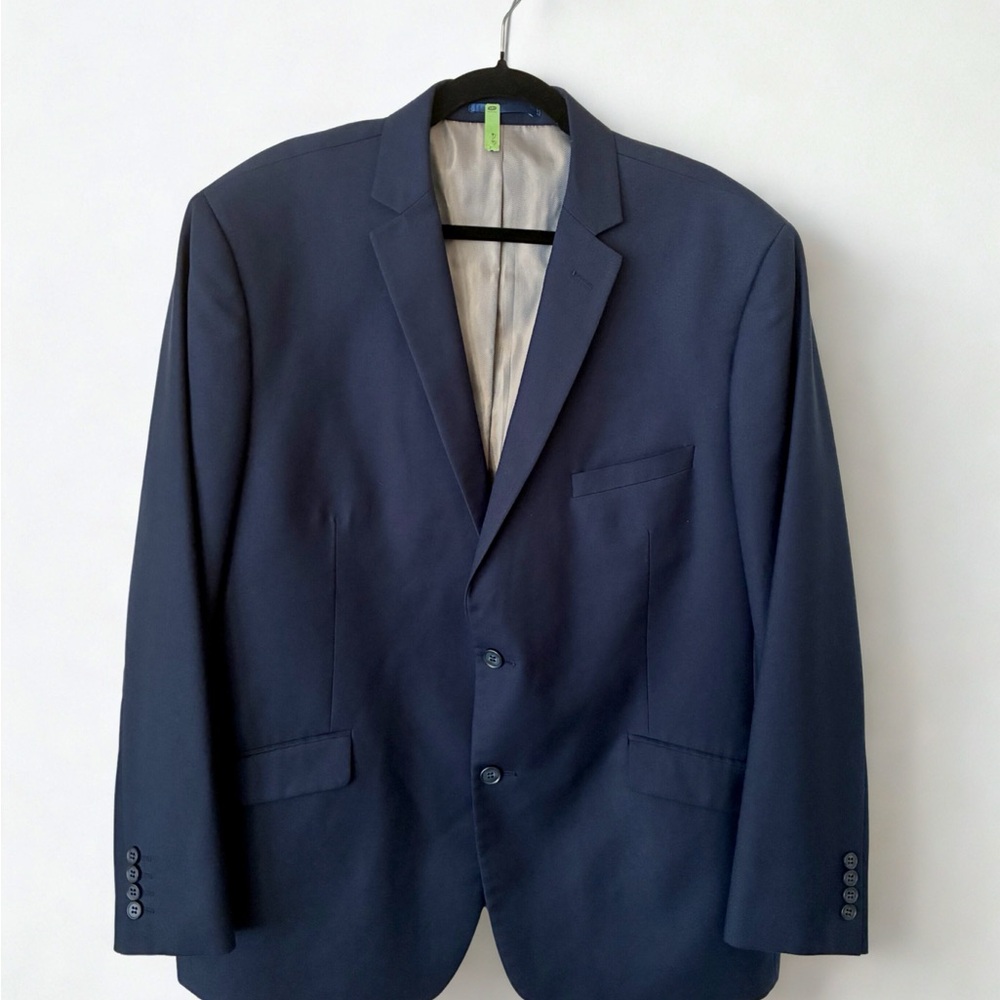 Men's Renoir Navy Blue Slim Fit Blazer Sport Coat Size 48R